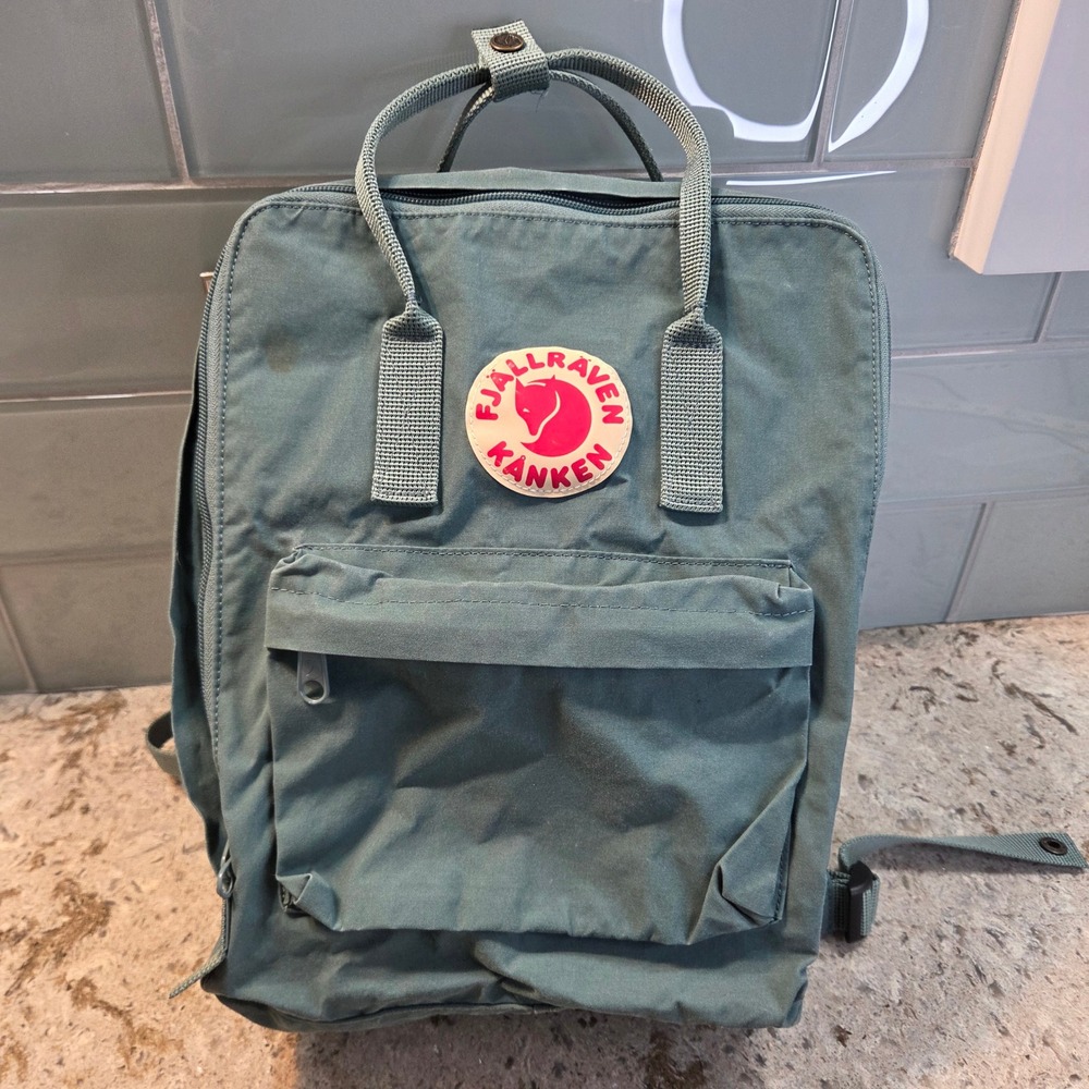 Fjallraven Kanken Classic Backpack Slate Blue Sage Green Everyday Bag Functional - Picture 2 of 16